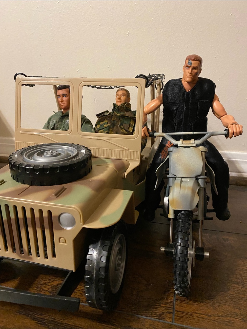 G.I. Joe Vintage Action Figures Military Play Set Jeep Motorcycle Accessories